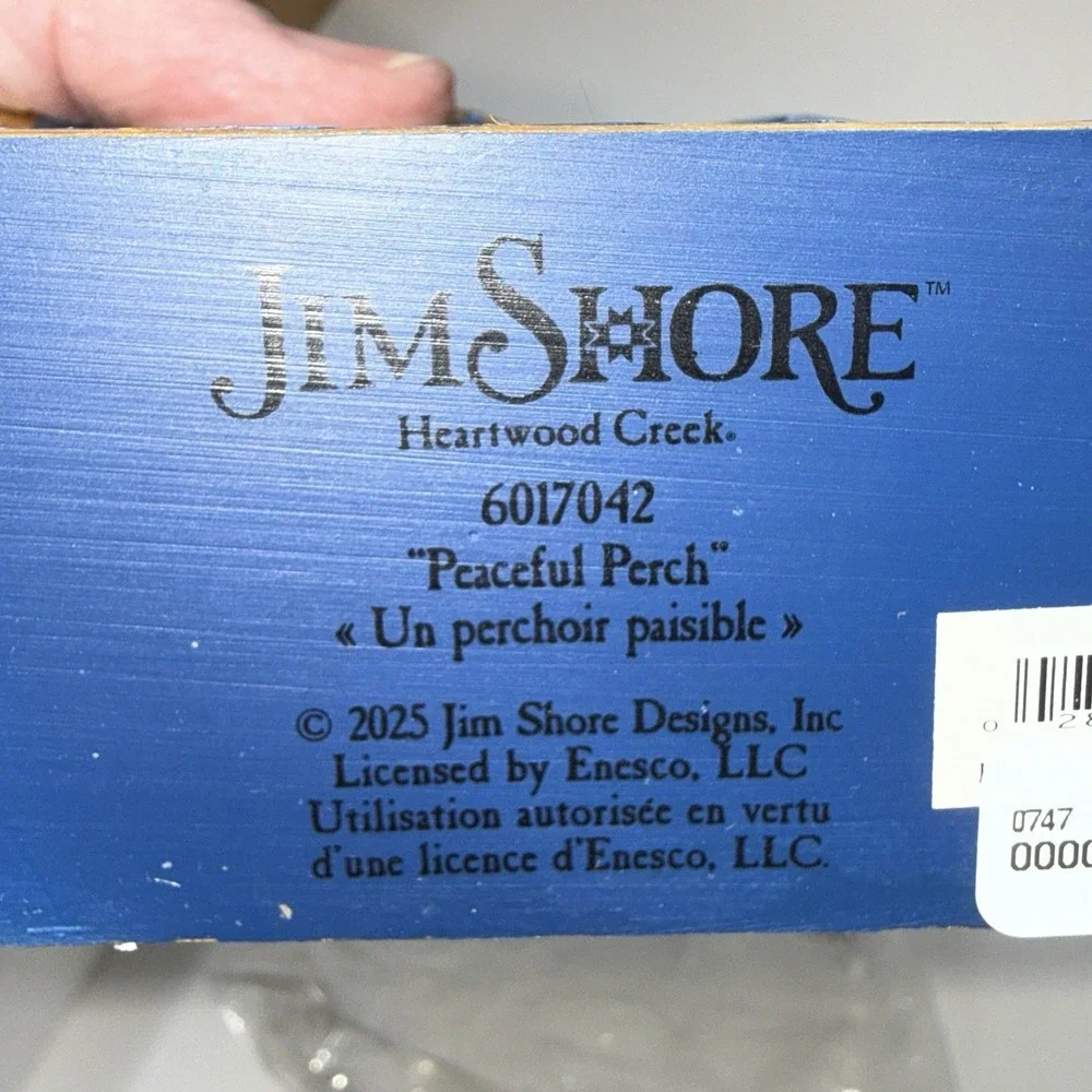 NWT Jim Shore Peaceful Perch Blue & Gold Hope with Dove Figurine 6017042